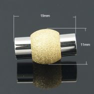 Rustfri stål lås stardust Guldbelagt hul 5,5 mm 