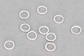 O-ringe Sølv belagt lukkede 5 mm hul  20 stk 