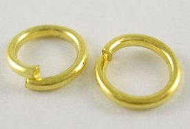 O-ring 6,6 mm hul guldfarve 50 stk 